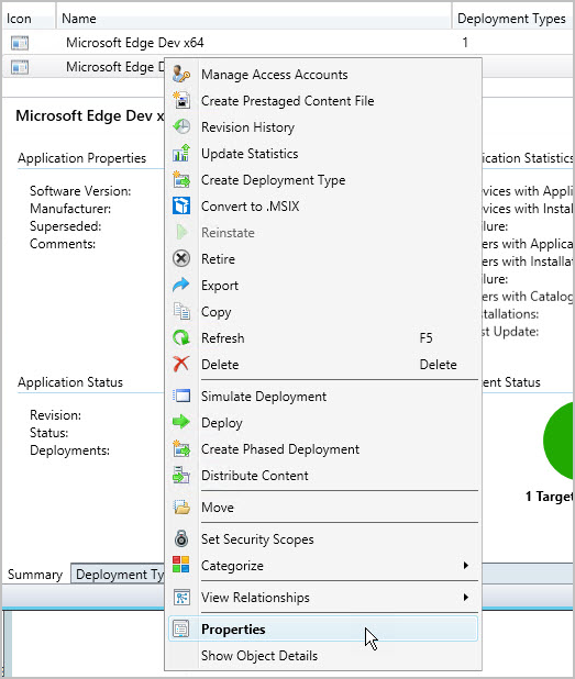 Configurare le proprietà dell'applicazione