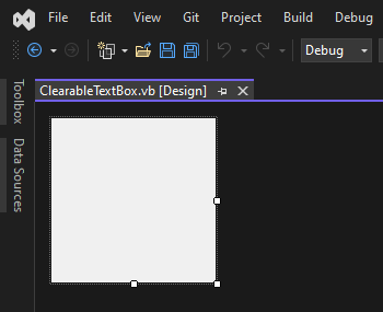 Finestra di progettazione del controllo utente in Visual Studio per Windows Form