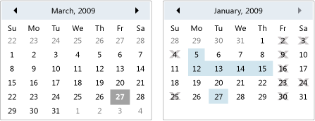 Controlli calendario Controlli calendario