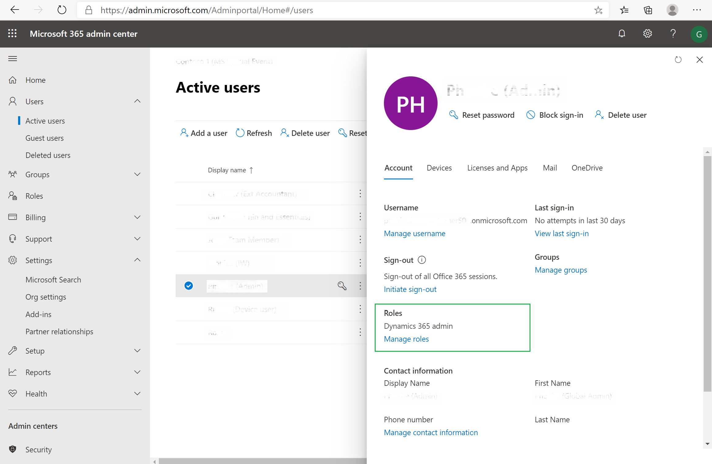 Ruoli di amministratore di Dynamics 365 e di amministratore dell'helpdesk per l'accesso all'interfaccia di amministrazione di Business Central