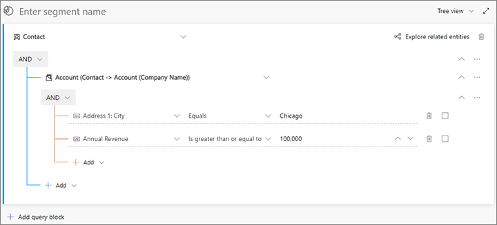 Accountsin Chicago con ricavi annuali di almeno $100.000.