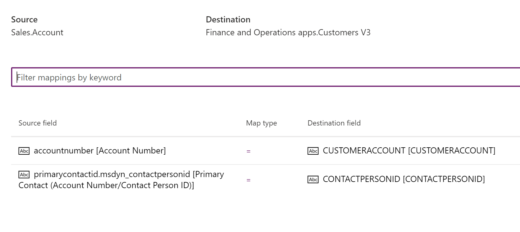 Progetto di integrazione dei dati per aggiornare CustomerAccount e ContactPersonId.