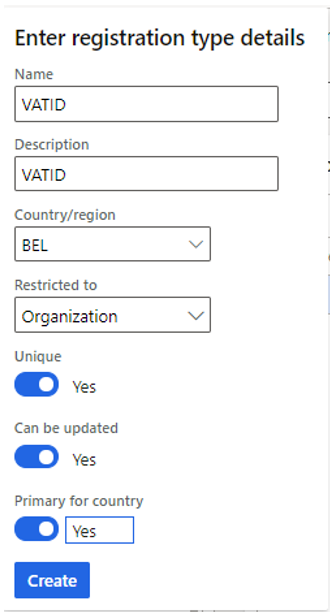 Finestra di dialogo Immetti i dettagli del tipo di registrazione.