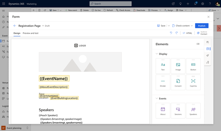 Personalizzazione del modulo di registrazione agli eventi