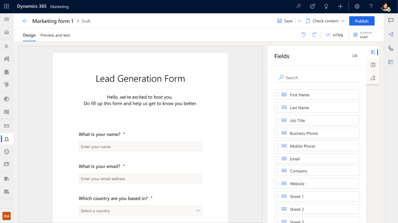 Creare moduli di acquisizione lead usando il nuovo editor di moduli