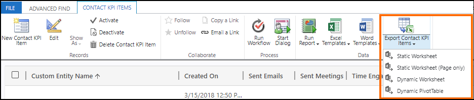 Esportare dati in Microsoft Excel