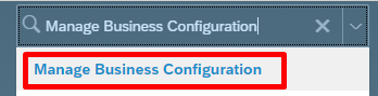 Manage Business Configuration