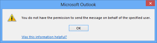 Screenshot che mostra il messaggio di errore dopo l'esecuzione di Outlook in modalità online.