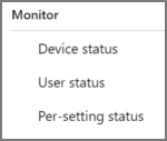 Vedere le diverse opzioni di monitoraggio per un profilo baseline di sicurezza