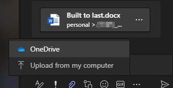 Screenshot del file condiviso da OneDrive o caricato dal computer.