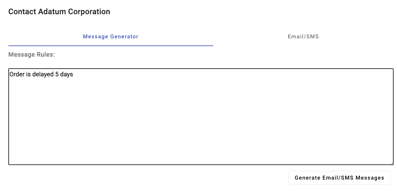 Generatore di messaggi e-mail/SMS di Azure OpenAI.