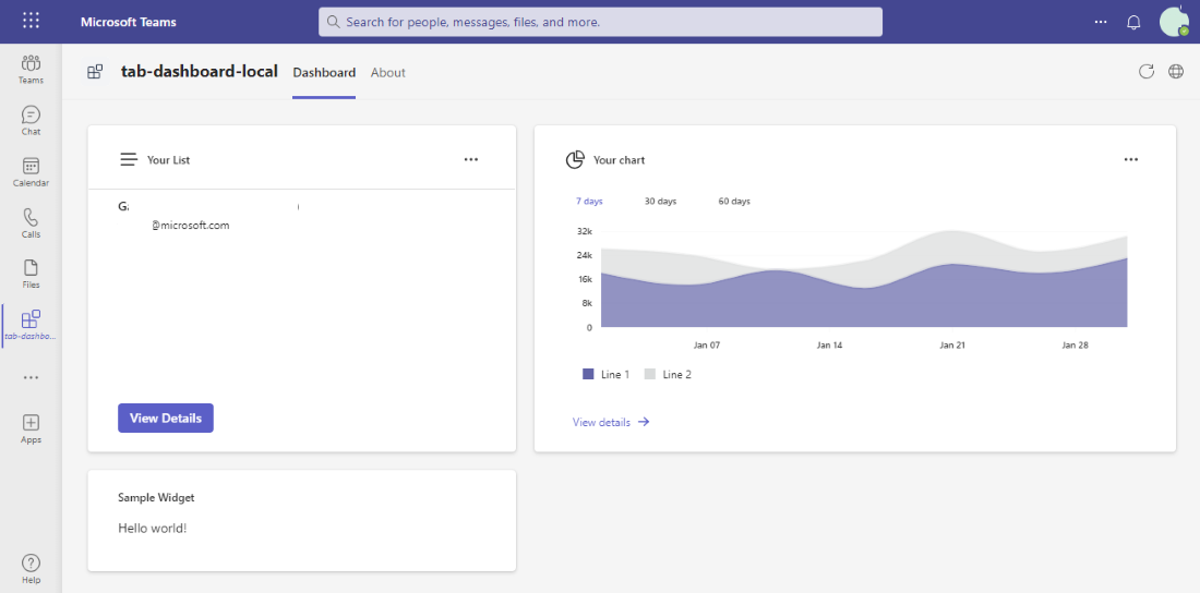 Screenshot shows the final output of dashboard.