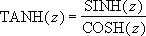 worksheet function tanh