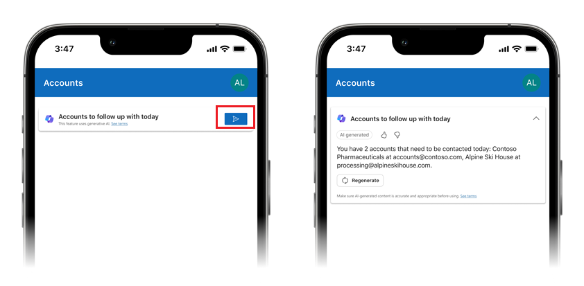 Risposte visualizzate sul cellulare