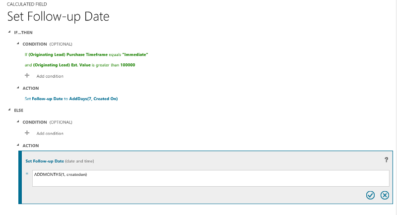 Impostare la data di completamento in Dynamics 365.