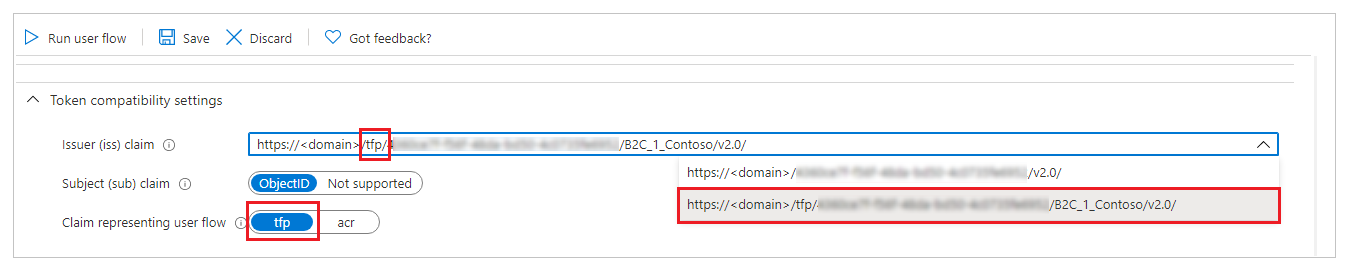 Configurare la compatibilità dei token con tfp.