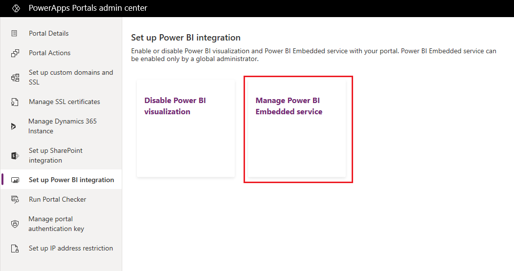 Gestire il servizio Power BI Embedded.