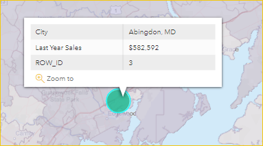 Screenshot di una mappa ArcGIS con una descrizione comando del simbolo aperta.