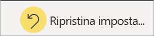 Screenshot dell'opzione Ripristina impostazioni predefinite.