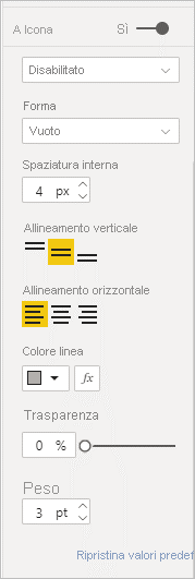 Screenshot che mostra un'icona del pulsante disabilitato formattato.