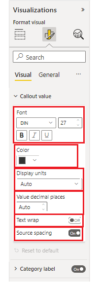 Screenshot delle sezioni composita e semplice del riquadro formato.