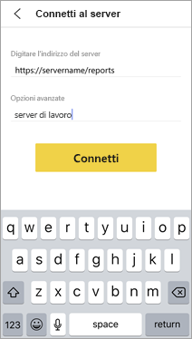 Dettagli del server di report compilati