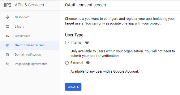 Screenshot della schermata di consenso. OAuth 