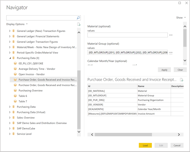 Caricare in DirectQuery.