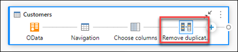 Rimuovere le trasformazioni duplicate aggiunte tramite l'uso dell'icona + nella query quando si trova nella visualizzazione diagramma.