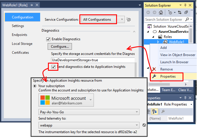 Configurare Application Insights