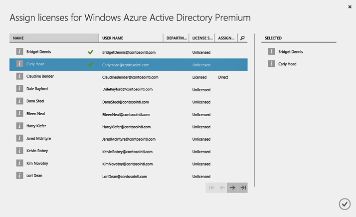 Assign licenses