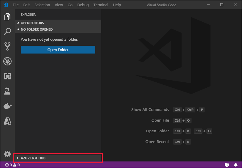 Espandere la sezione Azure IoT Hub Devices (Dispositivi dell'Hub IoT di Azure).