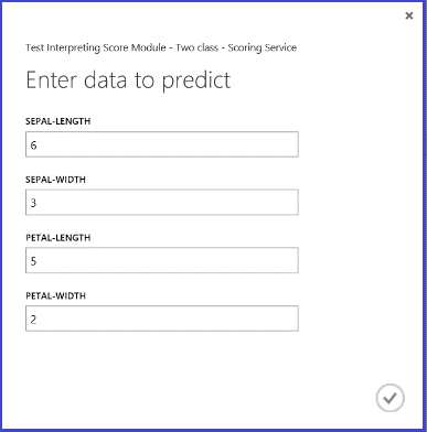 Modello del test di interpretazione del punteggio