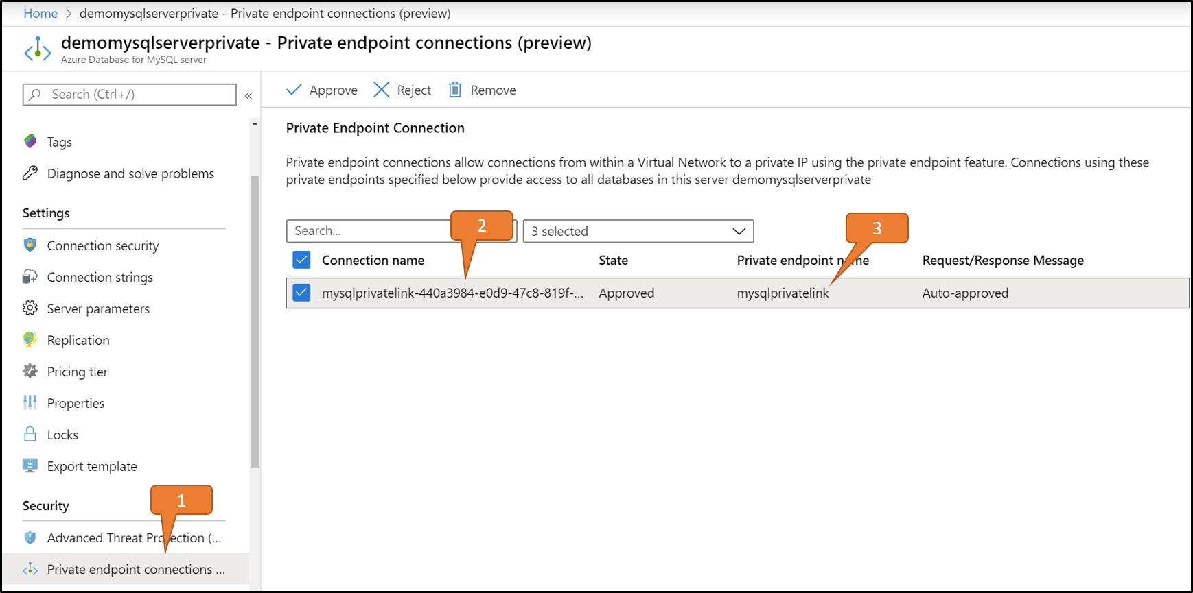 selezionare il portale dell'endpoint privato