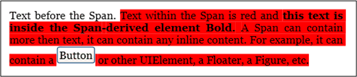 Schermata: esempio di rendering di Span