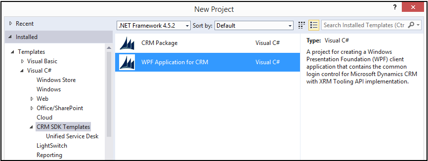 Applicazione WPF per modelli CRM