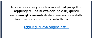 Aggiungi nuova origine dati