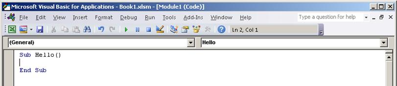 Visual Basic Editor