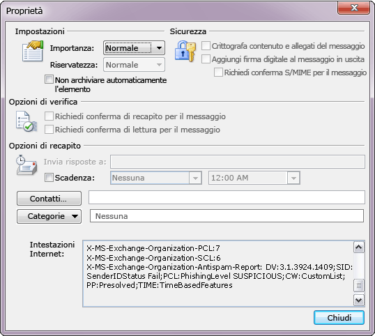 Visualizzazione degli indicatori di protezione da posta indesiderata in Outlook 2010