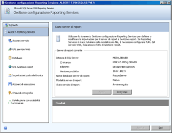 Strumento di configurazione di Reporting Services