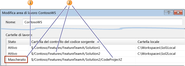 Area di lavoro solo per il mapping dei file selezionati