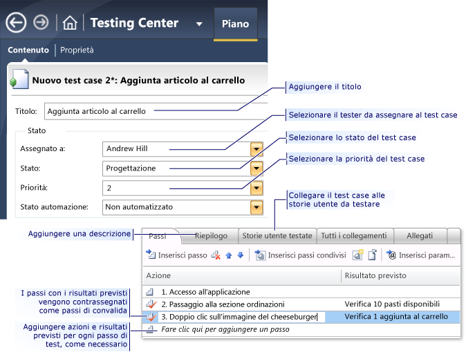 Creare un test case manuale