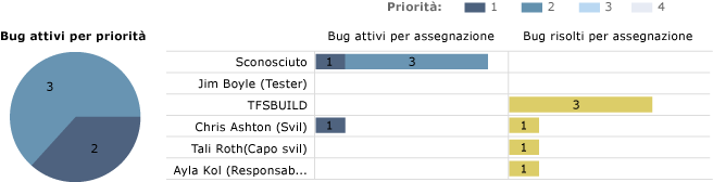 Metà inferiore del rapporto Stato del bug