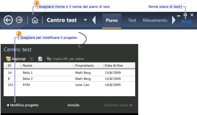 Connettersi al progetto team