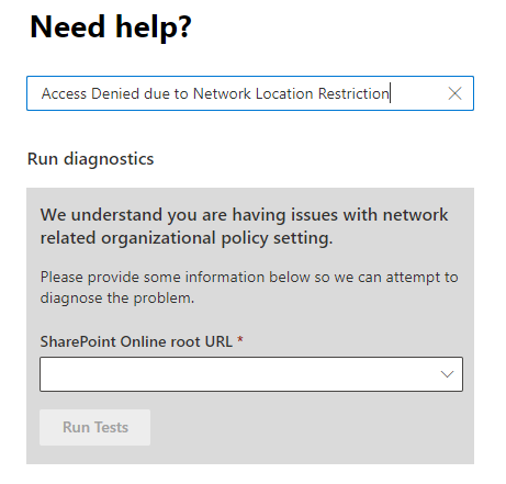 Screenshot del modulo di diagnostica nel centro Amministrazione.