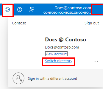 Screenshot che mostra i passaggi della Guida della Guida per la modifica della directory predefinita di Microsoft Entra ID.