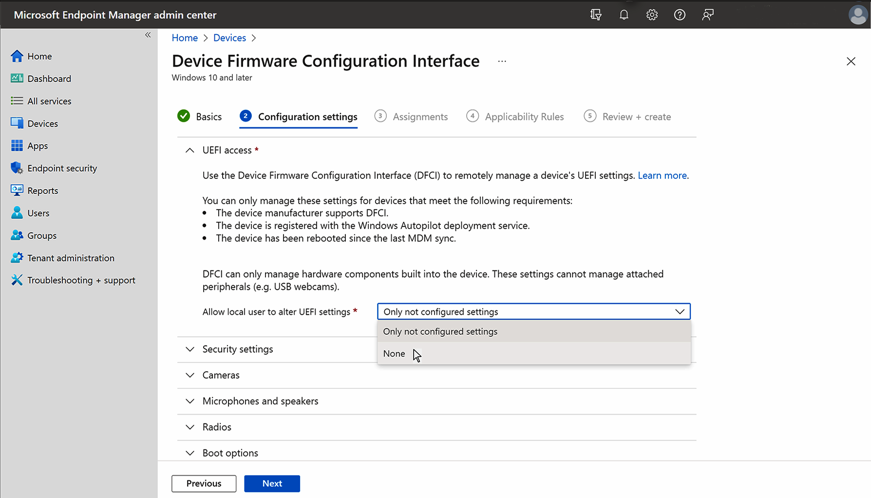 Bloccare l'accesso utente per modificare le impostazioni UEFI