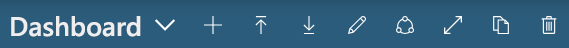 Screenshot that shows the dashboard toolbar.