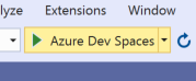 Pulsante di debug di Azure Dev Spaces