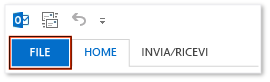 The File tab in Outlook 2013